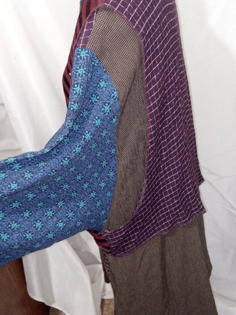 Nothing Matches USA Patchwork Boho Tunic Dress XL 2 Lagenlook Artsy Festival - Picture 8 of 14
